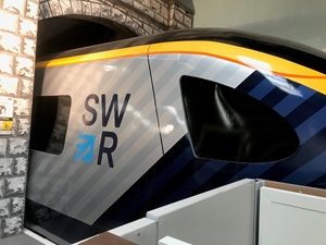 SWR branded train at SafeWise Borunemouth